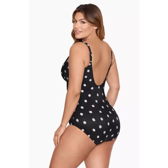 Miraclesuit Women's Plus Pizzelles Oceanus One Piece Swimsuit 24W Tummy Control - Picture 2 of 8